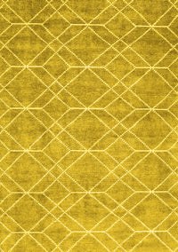 Abstract Yellow Contemporary Rug, con1865yw