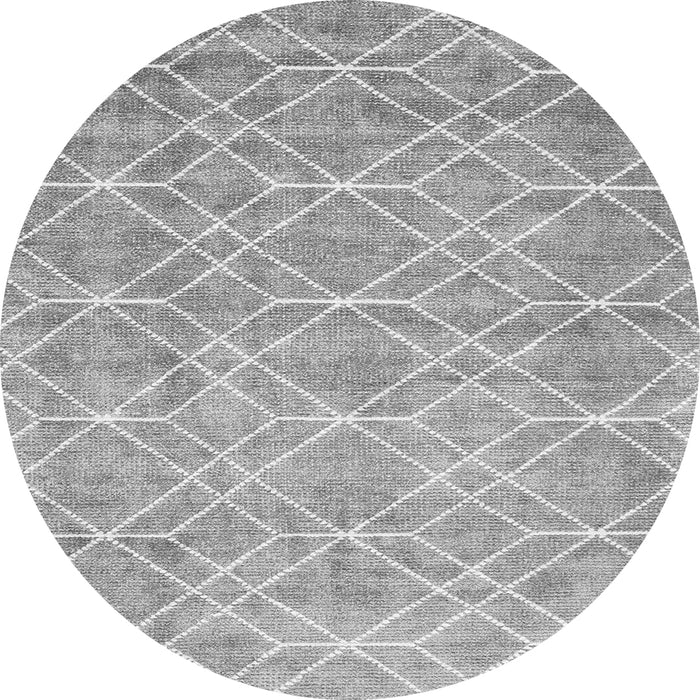 Square Abstract Gray Contemporary Rug, con1865gry