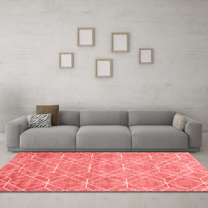 Contemporary Red Washable Rugs