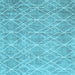 Square Machine Washable Abstract Light Blue Contemporary Rug, wshcon1865lblu