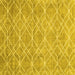 Square Machine Washable Abstract Yellow Contemporary Rug, wshcon1865yw