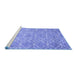 Sideview of Machine Washable Abstract Blue Contemporary Rug, wshcon1865blu