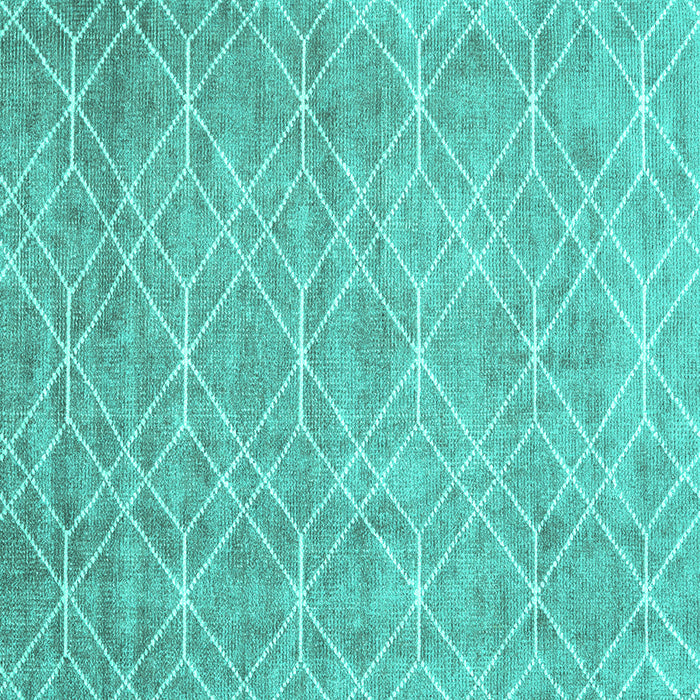 Square Machine Washable Abstract Turquoise Contemporary Area Rugs, wshcon1865turq