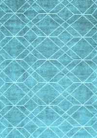 Abstract Light Blue Contemporary Rug, con1865lblu