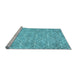 Sideview of Machine Washable Abstract Light Blue Contemporary Rug, wshcon1865lblu