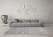 Machine Washable Abstract Gray Contemporary Rug in a Living Room,, wshcon1865gry