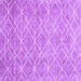 Square Machine Washable Abstract Purple Contemporary Area Rugs, wshcon1865pur