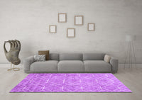 Machine Washable Abstract Purple Contemporary Rug, wshcon1865pur