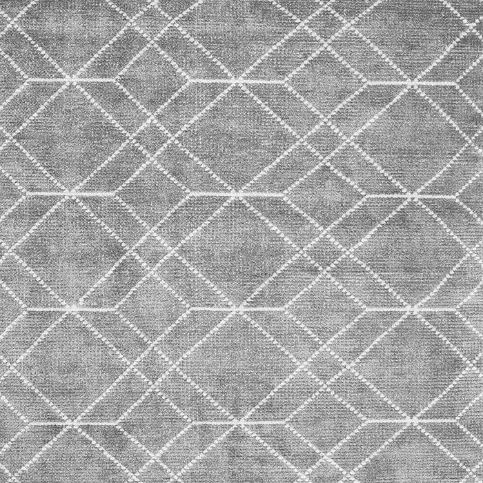 Serging Thickness of Machine Washable Abstract Gray Contemporary Rug, wshcon1865gry