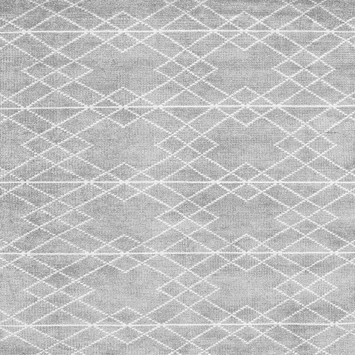Round Machine Washable Abstract Gray Contemporary Rug, wshcon1866gry