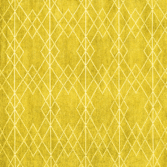 Square Machine Washable Abstract Yellow Contemporary Rug, wshcon1866yw