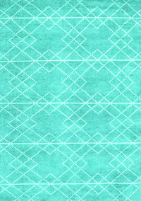 Abstract Turquoise Contemporary Rug, con1866turq