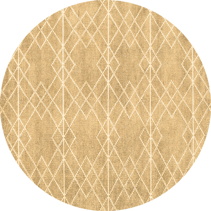 Round Machine Washable Abstract Brown Contemporary Rug, wshcon1866brn