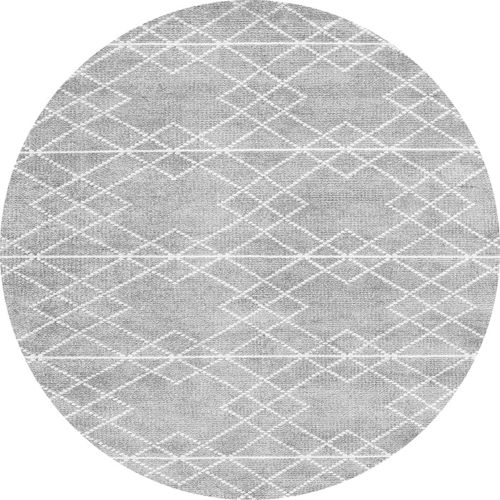 Square Abstract Gray Contemporary Rug, con1866gry