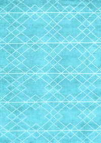 Abstract Light Blue Contemporary Rug, con1866lblu