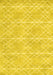 Abstract Yellow Contemporary Rug, con1866yw