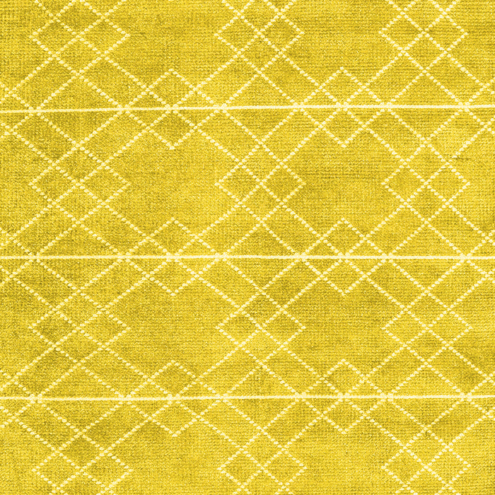 Abstract Yellow Contemporary Rug, con1866yw