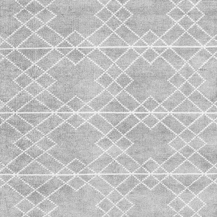 Serging Thickness of Machine Washable Abstract Gray Contemporary Rug, wshcon1866gry