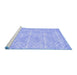 Sideview of Machine Washable Abstract Blue Contemporary Rug, wshcon1866blu