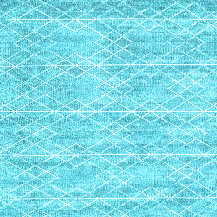 Square Abstract Light Blue Contemporary Rug, con1866lblu