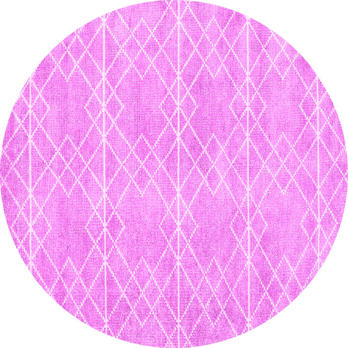 Round Abstract Pink Contemporary Rug, con1866pnk