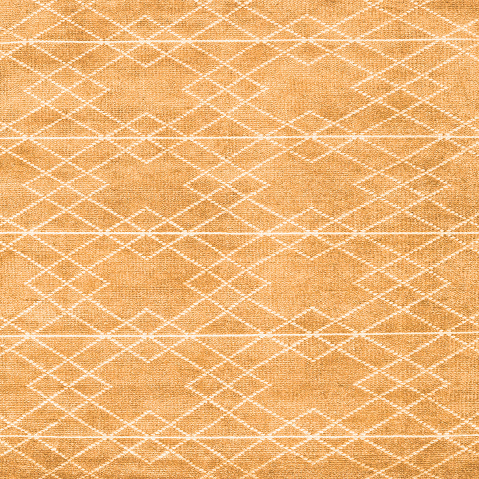 Serging Thickness of Abstract Orange Contemporary Rug, con1866org