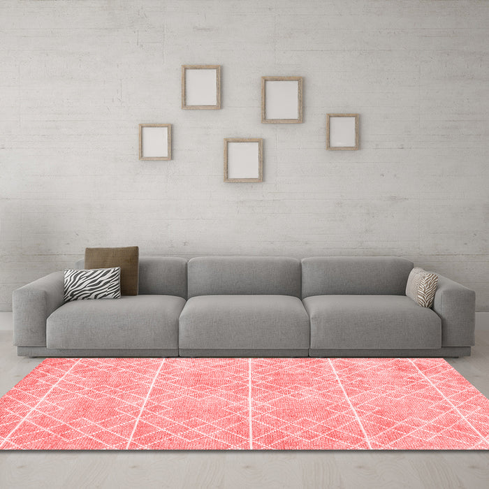 Contemporary Red Washable Rugs