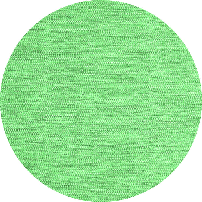 Round Abstract Emerald Green Contemporary Rug, con1867emgrn