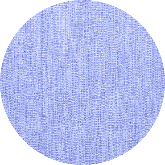 Round Abstract Blue Contemporary Rug, con1867blu