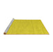 Sideview of Machine Washable Abstract Yellow Contemporary Rug, wshcon1867yw