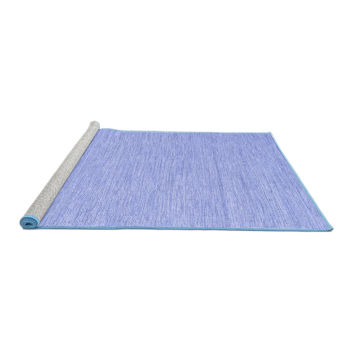 Sideview of Machine Washable Abstract Blue Contemporary Rug, wshcon1867blu