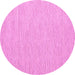 Round Abstract Pink Contemporary Rug, con1867pnk