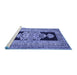 Sideview of Machine Washable Abstract Blue Contemporary Rug, wshcon1868blu