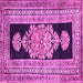 Square Machine Washable Abstract Pink Contemporary Rug, wshcon1868pnk