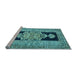 Sideview of Machine Washable Abstract Light Blue Contemporary Rug, wshcon1868lblu