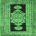 Square Abstract Emerald Green Contemporary Rug, con1868emgrn