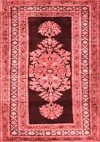 Abstract Red Contemporary Rug, con1868red