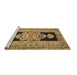 Sideview of Machine Washable Abstract Brown Contemporary Rug, wshcon1868brn