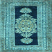 Square Abstract Light Blue Contemporary Rug, con1868lblu