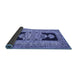 Sideview of Abstract Blue Contemporary Rug, con1868blu