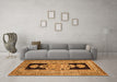 Machine Washable Abstract Orange Contemporary Area Rugs in a Living Room, wshcon1868org