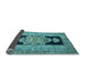 Sideview of Abstract Light Blue Contemporary Rug, con1868lblu