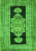 Serging Thickness of Machine Washable Abstract Green Contemporary Area Rugs, wshcon1868grn