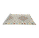 Serging Thickness of Machine Washable Contemporary Light French Beige Brown Rug, wshcon1869