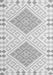 Serging Thickness of Machine Washable Southwestern Gray Country Rug, wshcon1869gry