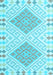 Southwestern Light Blue Country Rug, con1869lblu