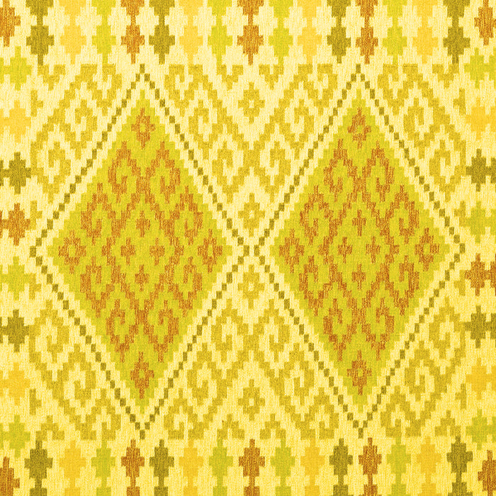 Square Southwestern Yellow Country Rug, con1869yw