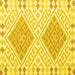 Square Southwestern Yellow Country Rug, con1869yw