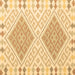 Square Machine Washable Southwestern Brown Country Rug, wshcon1869brn