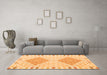 Machine Washable Southwestern Orange Country Area Rugs in a Living Room, wshcon1869org